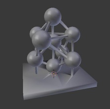 la figure de table atomium l'ornementation décoration maison bureau 3d print model - Mito3D