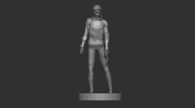 figure 3d print model in man 3dexport sculpture skull chains 3d print model - Mito3D