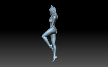 estatueta mulher menina figura arte escultura joalheria jóias 3d print model - Mito3D