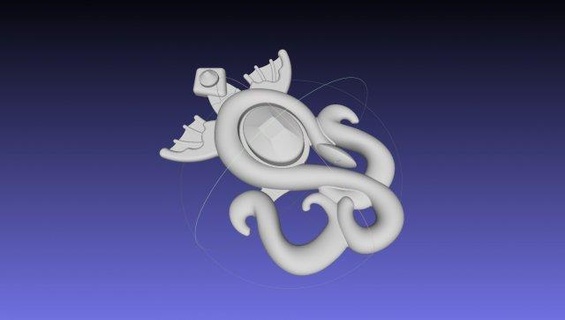 final fantasía xiv yshtola serpiente colgante pendiente básico modelo réplica cosplay disfraz videojuego fantasy 14 colegio shola serpientes 3d print model - Mito3D