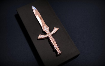 puro kılıç sigara bitirmek takı elmas bitir lüks taş mücevher Balmumu yazdırılabilir stil moda baskı gem duman 3d print model - Mito3D