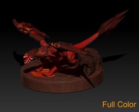 fire dragon monster character animals 3d print model - Mito3D