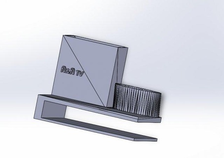 Feu bâton tv titulaire soutien accessoires norme 3d print model - Mito3D