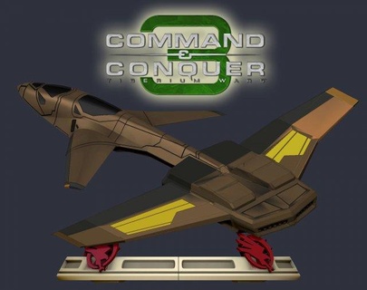 Halcón fuego gdi sci fi kain conquistar tiberio rts ciencia ficción combatiente aeronave bombardeo 3d print model - Mito3D