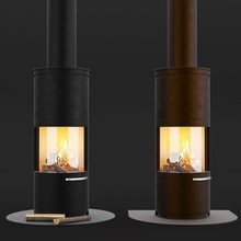 fireplace 01 3d model in miscellaneous 3dexport architecture flame firewood heater interior modern warm heat contemporary living furniture accessories camin ironfireplace household minimalism metall steel decorative 3d print model - Mito3D