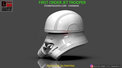 first order jet trooper helmet - stormtrooper corp starwars 3d print model in toys 3dexport toy accessories head mask face clone 3d print model - Mito3D
