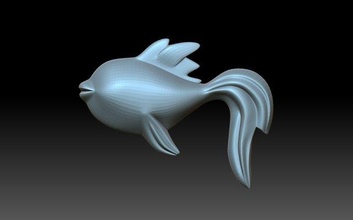 pesce figurina pesca rosso oceano mare figura arte caramella 3d print model - Mito3D