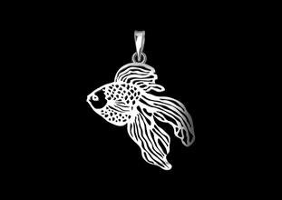fish pendant jewel jewelry stl 3d print model - Mito3D