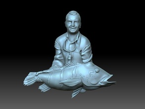 fischer 3d drucken modell 3dexport angeln fisch cnc 3d print model - Mito3D