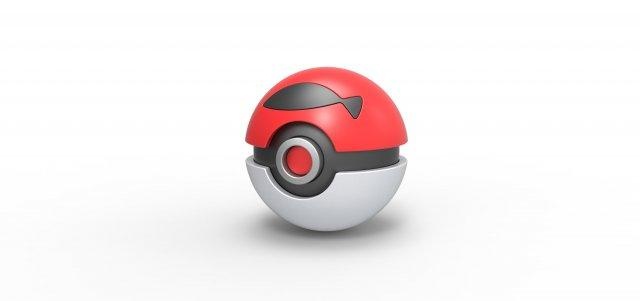pêche Balle pokeball Pokémon concept récipient anime jouet impression imprimable balle 3d print model - Mito3D