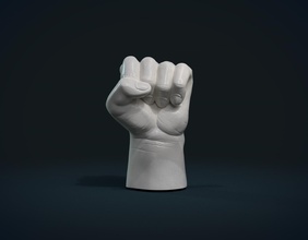 faust hand 3d drucken modell münzen abzeichen 3dexport palme arm finger anatomie griff 3d print model - Mito3D