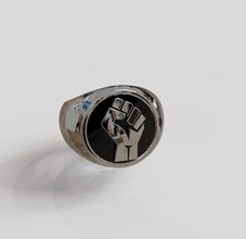 fist ring blm harley davidson jewelry 3d print model - Mito3D