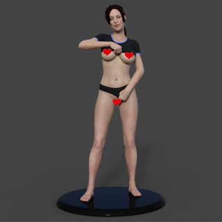 ginástica treinador caloroso mulher stl resina arte mamilo seio 3d print model - Mito3D