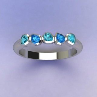 calcolo squillare anelli gioielleria diamante anello diamanti fivestonering jewelrydesign jewelrymodel jewelry3d 3d print model - Mito3D
