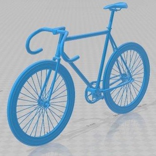 fixed gear bianchi printable bicycle automotive hobby micro scale bike model 3d print model - Mito3D
