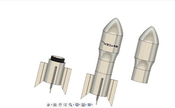 vialspacex stampabile razzo design spacex bottiglia 3d print model - Mito3D