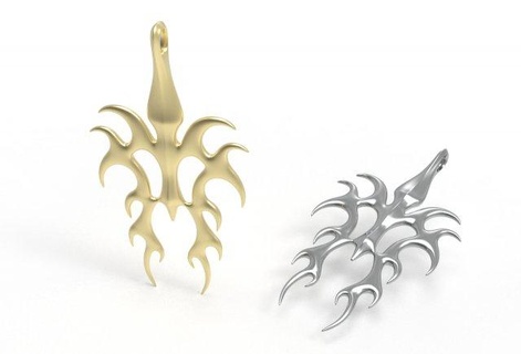 flamme pendentif 3d impression modèle pendentifs bijoux Collier ornements symbole cadeau JuhannProduct Feu art lumière chaud brûler 3d print model - Mito3D
