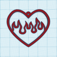 alevli kalpler küpe ayarlamak 3d yazdır model in 3dexport mujer ender kadin kalp 3d print model - Mito3D