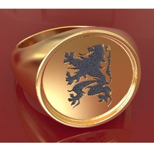 flanders lion ring 3d print model in rings 3dexport jewellery jewelry fashion style vlaanderen belgium 3d print model - Mito3D