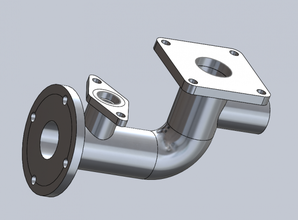 flange pipe 3d print model - Mito3D