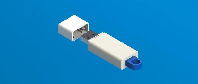 destello manejar cubierta carcasa funda oficina memoria USB Unidad flash stl solido 3d modelo diseño lowpoly 3d print model - Mito3D