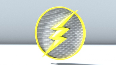 flaş logo v2 logolar el feneri 3 boyutlu ds Süper süper kahraman yazdırılabilir 3d print model - Mito3D