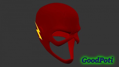 flash mask 3d print model 3ds obj stl dc marvel comics movie game man boy cosplay 3d print model - Mito3D