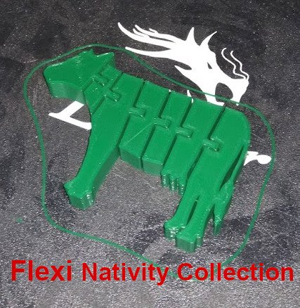 flexi cow- nativity collection - belen 3d print model in 3dexport cow christmas 3D print model - Mito3D