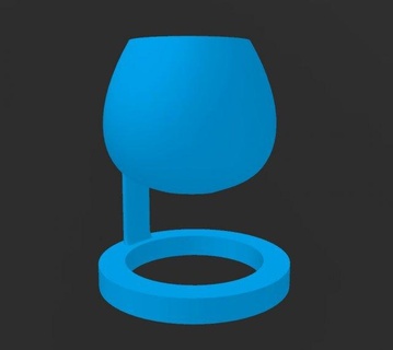flotante Copa vino taza gratis accesorios vaso 3d print model - Mito3D