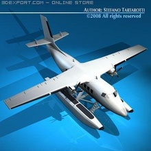 avion flotante 3d modelo in planeador 3dexport genérico medio rango turbohélice hidroavión hidro mar avión aeronave flotador 3d print model - Mito3D
