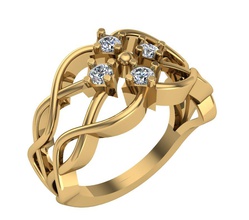 floral, motif filigrane l'anneau de l'impression en 3d modèle bijoux jewell joyau jewells or luxe le platine imprimable diamant d'argent 3dprint gem laiton goldring creux les anneaux 3d print model - Mito3D