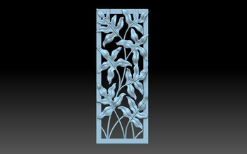 floral ornement décor décorationfleur decorative element cnc panneau décoration décorplantes 3d print model - Mito3D