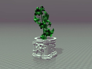 flower-plant pot flower plant art household fashion toy medelis3d 3d print model - Mito3D