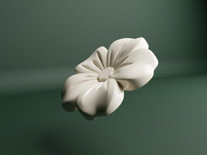 flower 3d print model in sculpture 3dexport soap stamp barelief cnc 3d print model - Mito3D