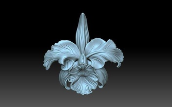 flower flowers orchid orchids medallion cnc blossom figurine jewelry 3d print model - Mito3D