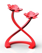 fiore figura otto regalo presente statua la pianta natura arredamento decorazione donne marzo 8 vacanza iwd numero doppio 3d print model - Mito3D