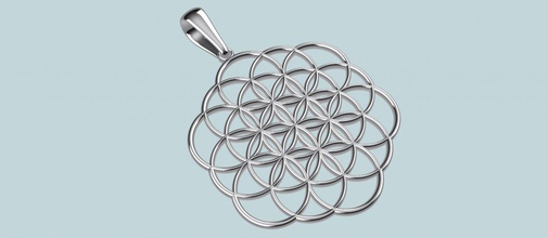 flower life pendant pendants amulet amulets jewelry jewellery jewel 3d print model - Mito3D