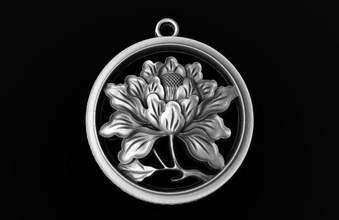 flower pendant 3 rose jewelry fashion nature art 3d print model - Mito3D