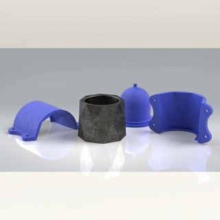 flower pot 3dprint casting concrete form plastics stl flowers 3d print model - Mito3D