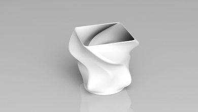 Blume Topf Flamme Vase Kunst Innere Pflanzen Dekorationen Dekor Haus 3d print model - Mito3D