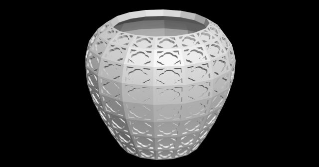 fleur pot libre 3d impression modèle in accessoires 3dexport maison art télécharger stl 3dprint imprimable 3dmodel 3D print model - Mito3D