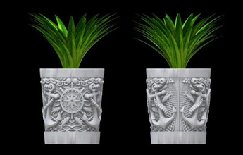 çiçek tencere denizci 3d yazdır model in dekor 3dexport çiçekler bitkiler doğa orman dünya baskı yazıcı plastik geometri tasarım ekstrüder 3d print model - Mito3D