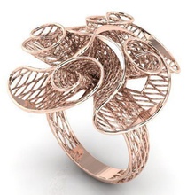 flower ring jewelry jewellery fashion style fantasy 3d print model - Mito3D