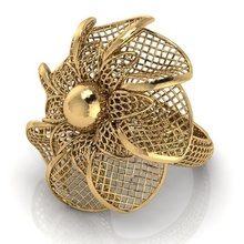 bague fleur 3 bijoux de la mode style l'anneau fantaisie 3d print model - Mito3D