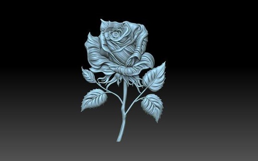 fleur Rose fleurs pédant soulagement bas relief décor panneau décoration 3d print model - Mito3D