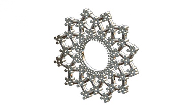 fiore ciondolo a forma di 3d modello stampa stile art oro argento stampabile la collana gemma diamante ornamenti moda bellezza gioielli 3d print model - Mito3D