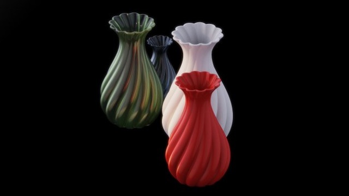 blume vase 3d drucken modell dekor 3dexport dekoration ornament 3d print model - Mito3D