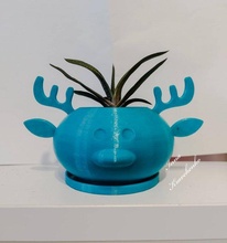 flowerpot deer planter cactus pot indoor succulent garden potholder gardener flower grower newyear christmas 3d print model - Mito3D