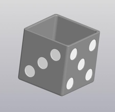 flowerpot dice dice player gam flowerpot pot plant gambling 3d print model - Mito3D
