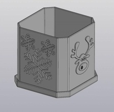 saksı kış bayram 3d yazdır model in dekor 3dexport ekici kaktüs tencere kapalı sulu bahçe çamur bahçıvan çiçek yetiştirici kar noel tatil tanesi geyik ağacı yeni yıl baba 3d print model - Mito3D